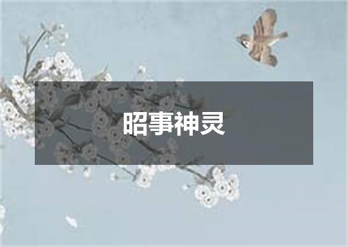 昭事神灵