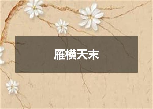雁横天末