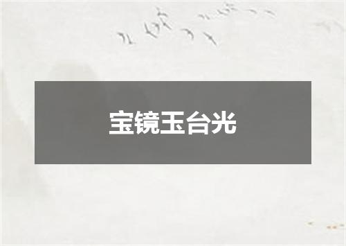 宝镜玉台光