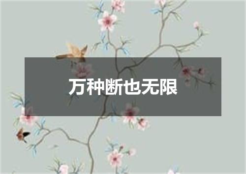 万种断也无限