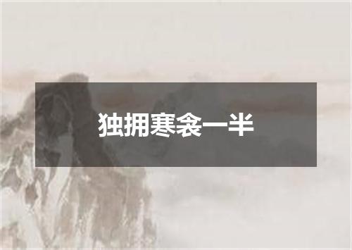 独拥寒衾一半