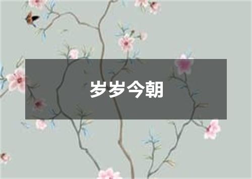 岁岁今朝