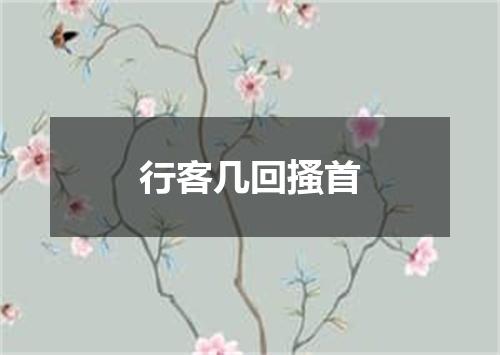 行客几回搔首