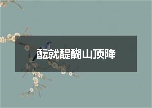 酝就醍醐山顶降