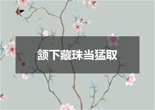 颔下藏珠当猛取