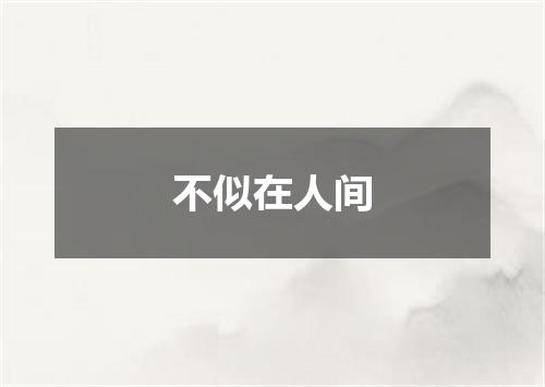 不似在人间