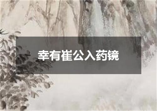 幸有崔公入药镜