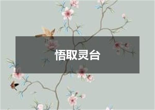 悟取灵台