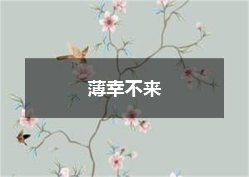 薄幸不来