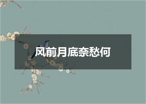 风前月底奈愁何