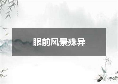 眼前风景殊异
