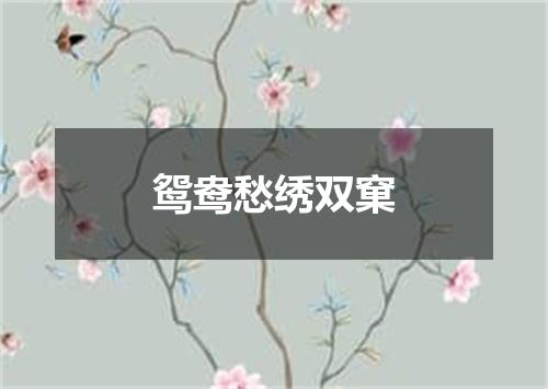 鸳鸯愁绣双窠