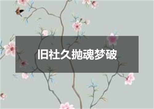旧社久抛魂梦破