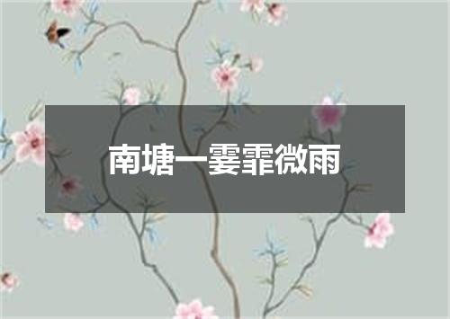 南塘一霎霏微雨