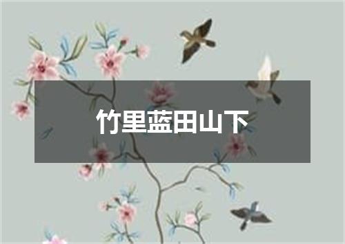 竹里蓝田山下