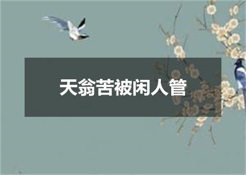 天翁苦被闲人管