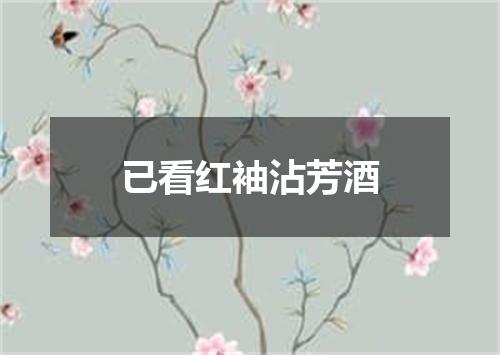 已看红袖沾芳酒