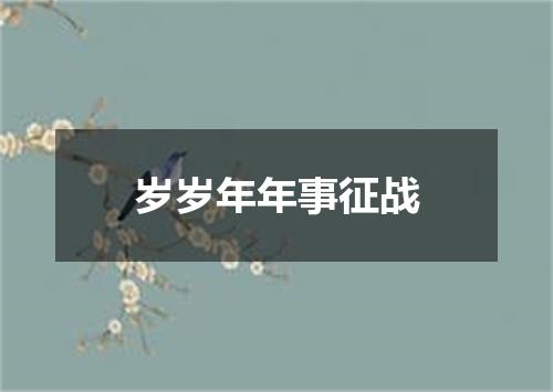 岁岁年年事征战