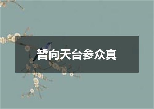 暂向天台参众真