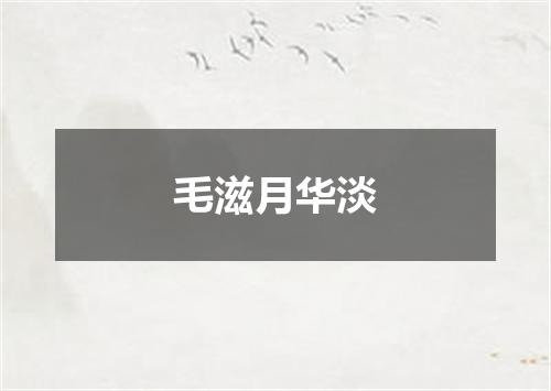 毛滋月华淡