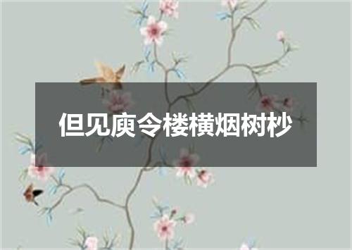 但见庾令楼横烟树杪
