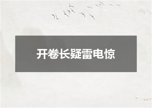 开卷长疑雷电惊