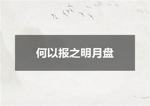 何以报之明月盘