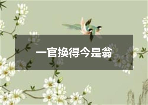 一官换得今是翁