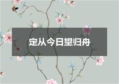 定从今日望归舟