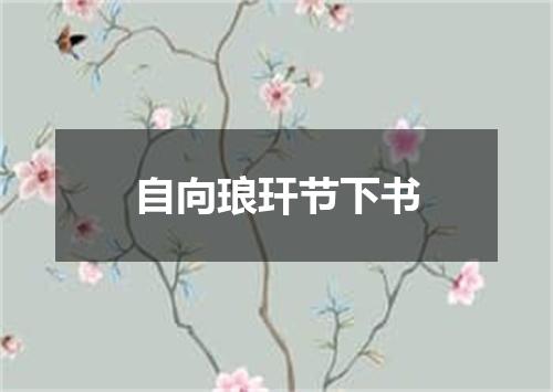 自向琅玕节下书