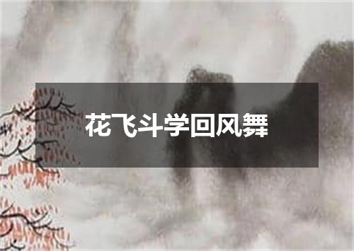 花飞斗学回风舞