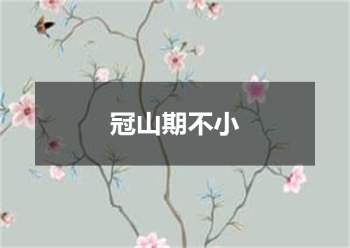 冠山期不小