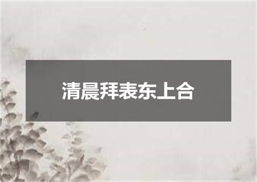 清晨拜表东上合