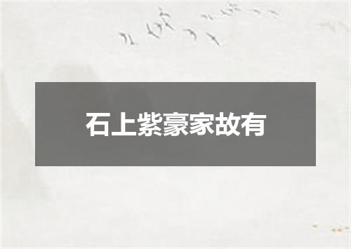 石上紫豪家故有