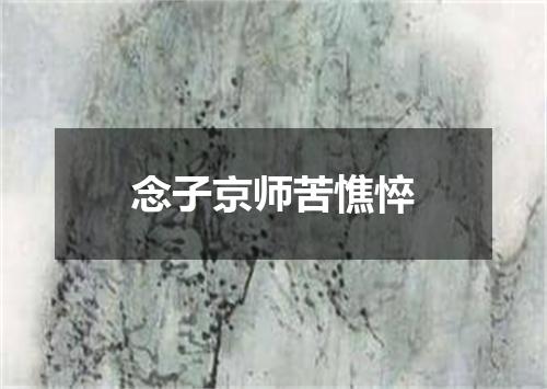 念子京师苦憔悴