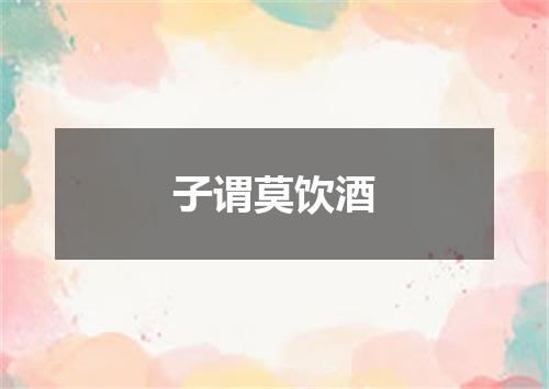 子谓莫饮酒