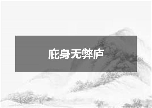 庇身无弊庐