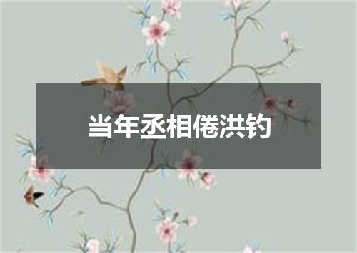 当年丞相倦洪钓