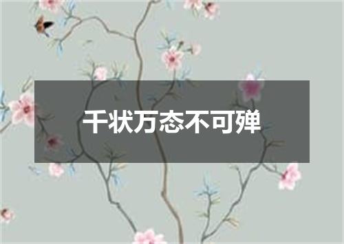 千状万态不可殚