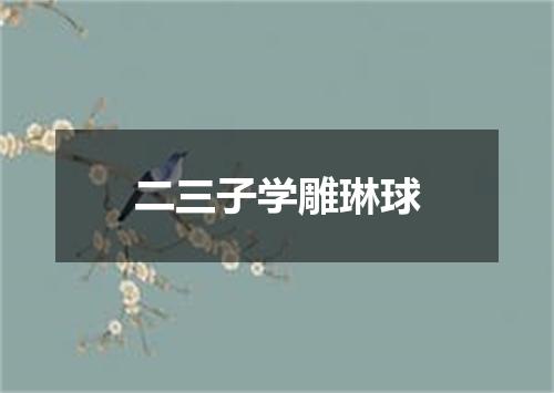 二三子学雕琳球