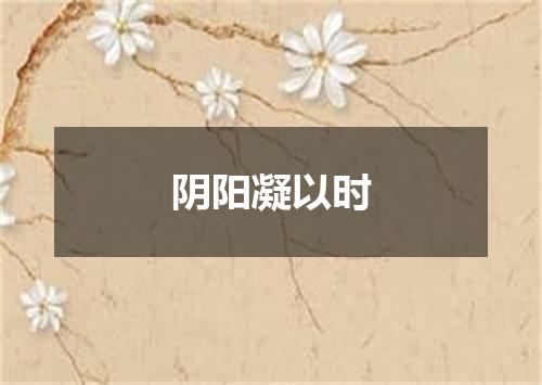 阴阳凝以时