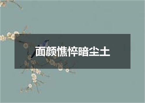 面颜憔悴暗尘土