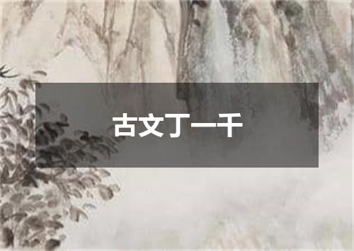 古文丁一千