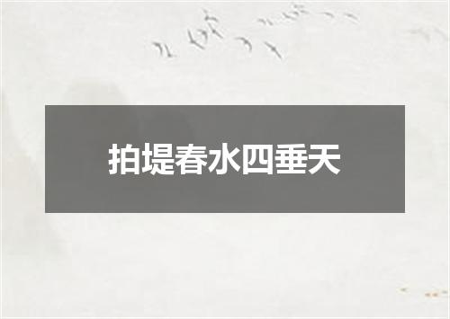 拍堤春水四垂天
