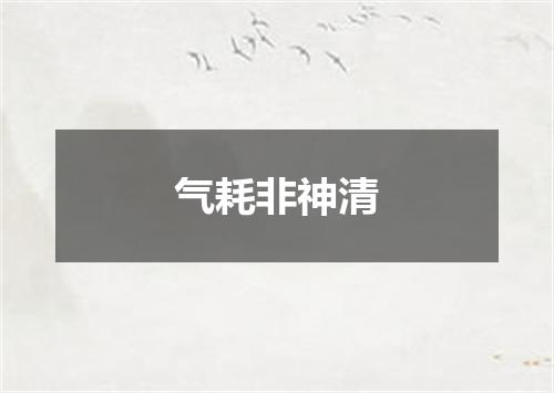 气耗非神清