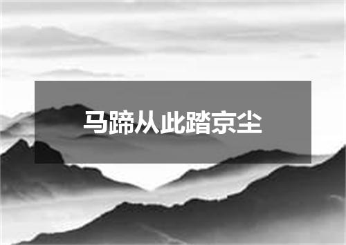 马蹄从此踏京尘