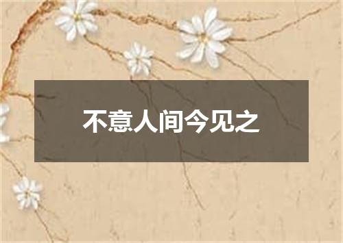 不意人间今见之