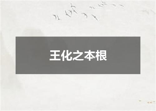 王化之本根