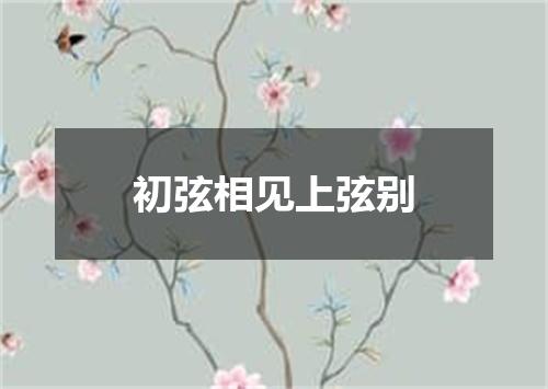 初弦相见上弦别
