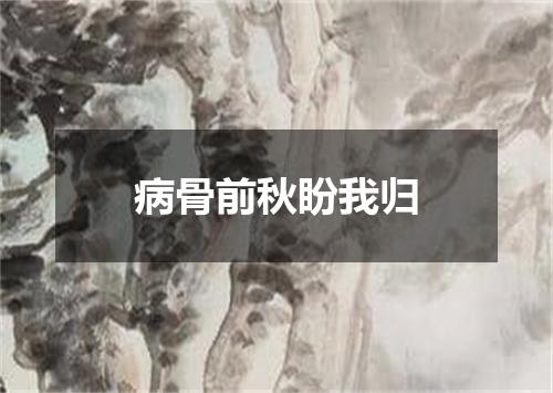 病骨前秋盼我归